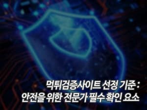 먹튀검증사이트 선정 기준: 안전을 위한 전문가 필수 확인 요소