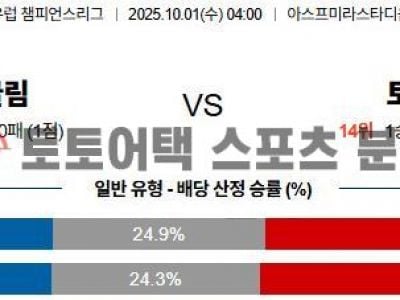 2025년 10월 1일 보되/글림트 vs 토트넘 UEFA 챔피언스리그 예선전 경기 분석 섬네일 이미지
