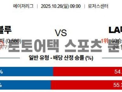 2025년 10월 26일 토론토 vs LA 다저스 MLB 월드시리즈 2차전 경기 분석 섬네일 이미지