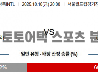 2025년 10월 10일 대한민국 vs 브라질 국가대표 친선전 경기 분석 섬네일 이미지