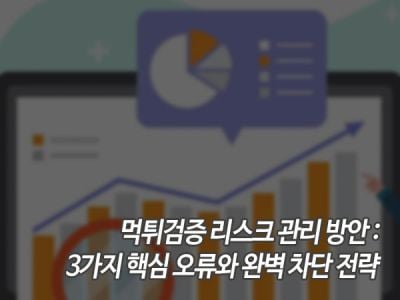 먹튀검증 리스크 관리 방안: 3가지 핵심 오류와 완벽 차단 전략 섬네일 이미지