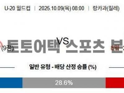 2025년 10월 9일 일본 vs 프랑스 FIFA U-20 월드컵 16강전 경기 분석 섬네일 이미지