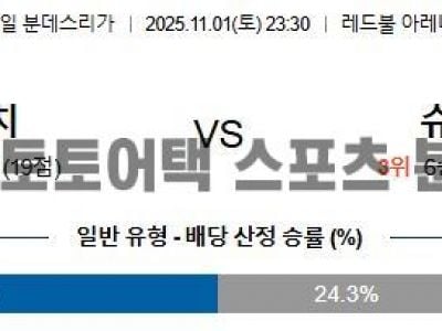 2025년 11월 1일 라이프치히 vs 슈투트가르트 분데스리가 경기 분석 섬네일 이미지