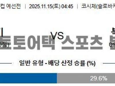 2025년 11월 15일 슬로바키아 vs 북아일랜드 월드컵 유럽 예선 결과 예측 섬네일 이미지