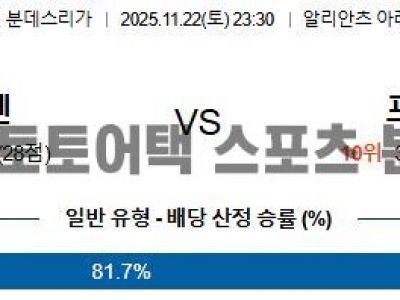 2025년 11월 22일 바이에른 뮌헨 vs 프라이부르크 분데스리가 전략 분석 섬네일 이미지
