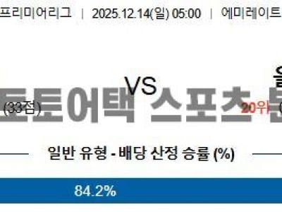 2025년 12월 14일 아스날 vs 울버햄튼 EPL 프리미어리그 데이터 분석 섬네일 이미지