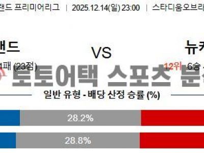 2025년 12월 14일 선덜랜드 vs 뉴캐슬 EPL 프리미어리그 경기 분석 리포트 섬네일 이미지