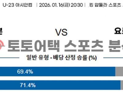 2026년 1월 16일 일본 vs 요르단 AFC U-23 아시안컵 승부 포인트 섬네일 이미지