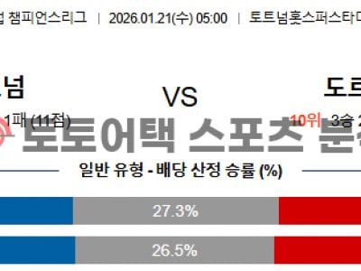 2026년 1월 21일 토트넘 vs 도르트문트 챔피언스리그 전문가의 승리 전망 섬네일 이미지