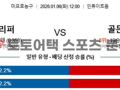 2026년 1월 6일 LA 클리퍼스 vs 골든스테이트 NBA 데이터 분석 섬네일 이미지