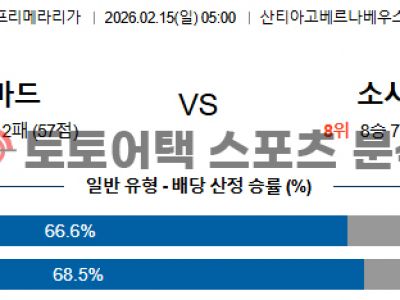 2026년 2월 15일 레알 마드리드 vs 레알 소시에다드 라리가 분석 섬네일 이미지