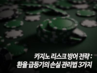 카지노 리스크 방어 전략: 환율 급등기의 손실 관리법 3가지 섬네일 이미지