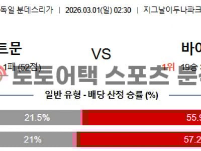 2026년 3월 1일 도르트문트 vs 바이에른 뮌헨 분데스리가 전문가 분석 섬네일 이미지