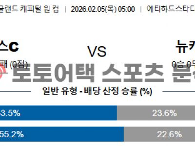 2026년 2월 5일 맨체스터 시티 vs 뉴캐슬 EFL컵 2차전 전문가 프리뷰 섬네일 이미지