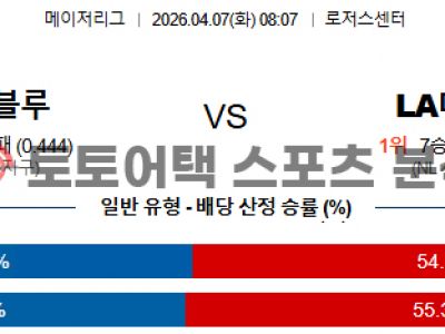 2026년 4월 7일 토론토 블루제이스 vs LA 다저스 MLB 관전 포인트 섬네일 이미지