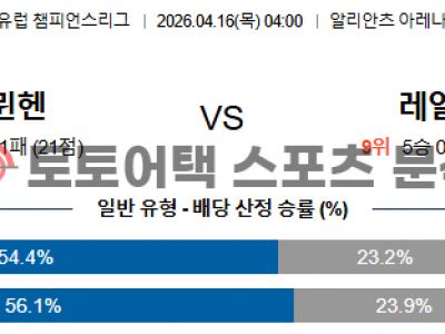 2026년 4월 16일 바이에른뮌헨 vs 레알마드리드 챔피언스리그 8강 2차전 섬네일 이미지