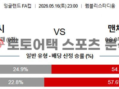 2026년 5월 16일 첼시 FC vs 맨체스터 시티 FA컵 결승전 데이터 기반 분석 섬네일 이미지