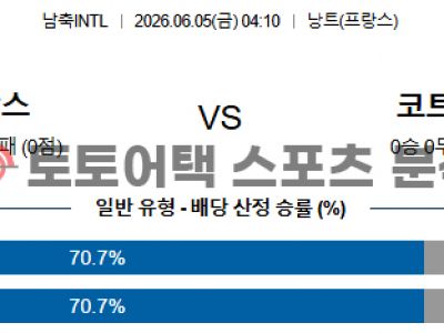 2026년 6월 5일 프랑스 vs 코트디부아르 국가대표 친선전 경기결과 전망 섬네일 이미지