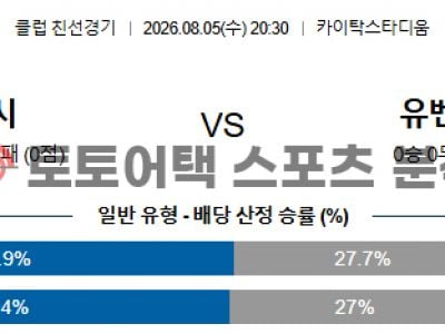 2026년 8월 5일 첼시 FC vs 유벤투스 FC 클럽 친선 경기 정밀 분석 보고서 섬네일 이미지