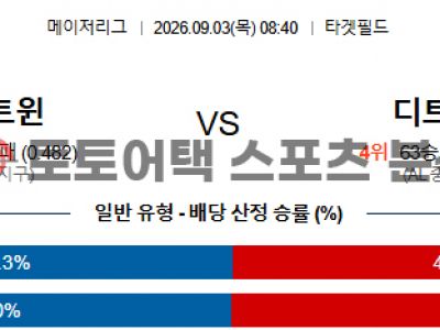 2026년 9월 3일 미네소타 트윈스 vs 디트로이트 타이거스 MLB 관전 포인트 섬네일 이미지